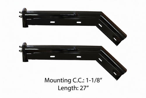 Spring Loaded Mud Flap Hanger, Black, Short, 1-1/8" space
