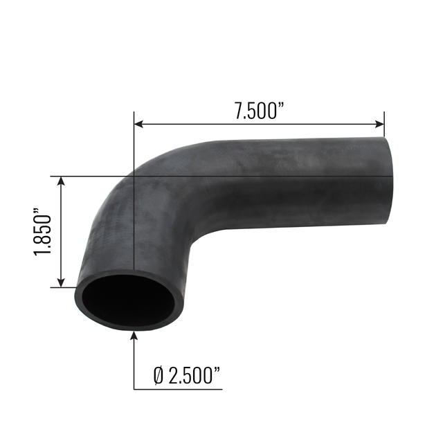 Radiator Hose Elbow 2.50" ID 90 Deg. Rubber