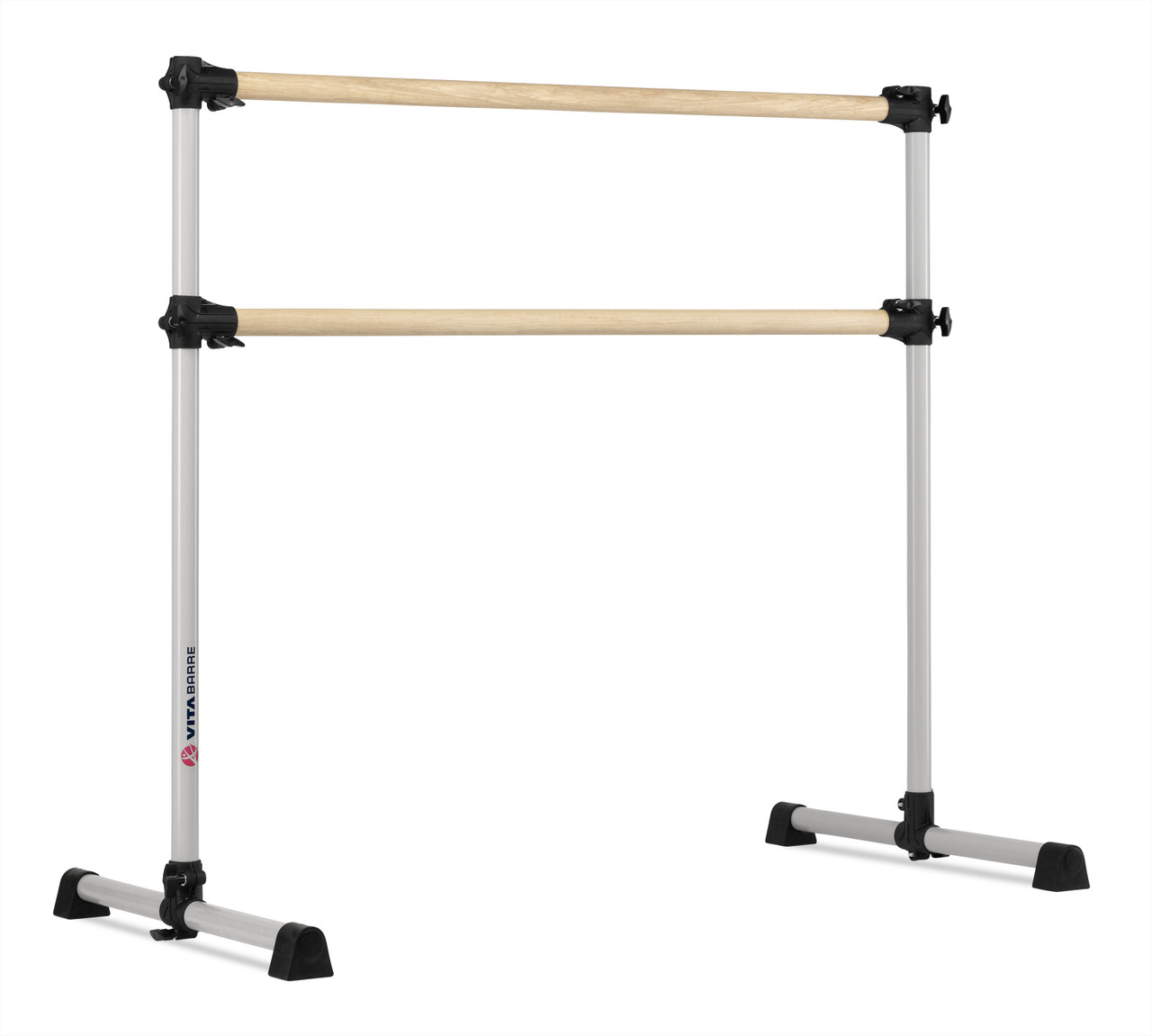 Klarfit Barre Marie Double Ballet Bar Freestanding 220 x 113 cm, 2 x 38mm Ø  220