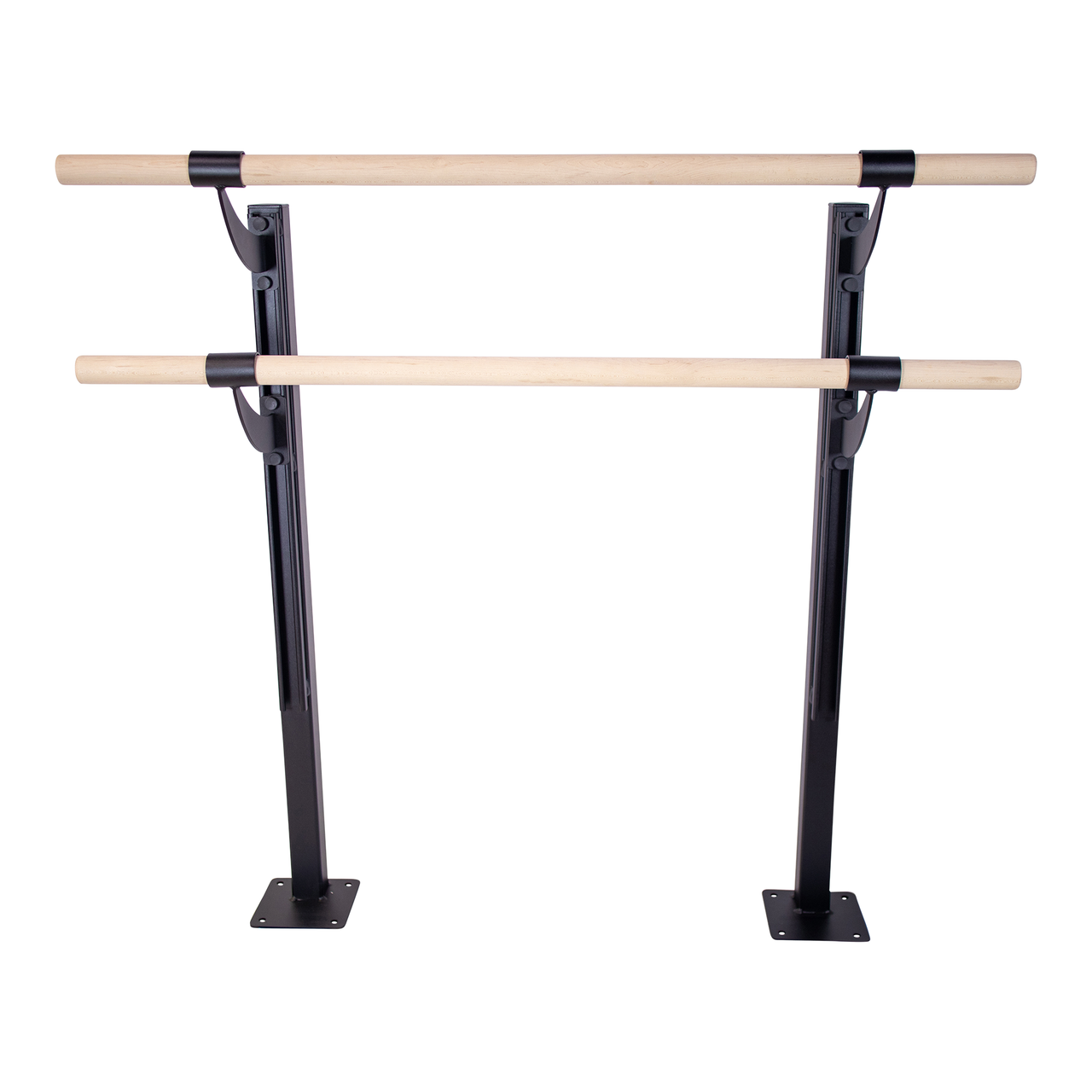 Juliet - Double Bar ADJUSTABLE Floor Mount Ballet Barre System (wood) For  Ballet/Dance Only