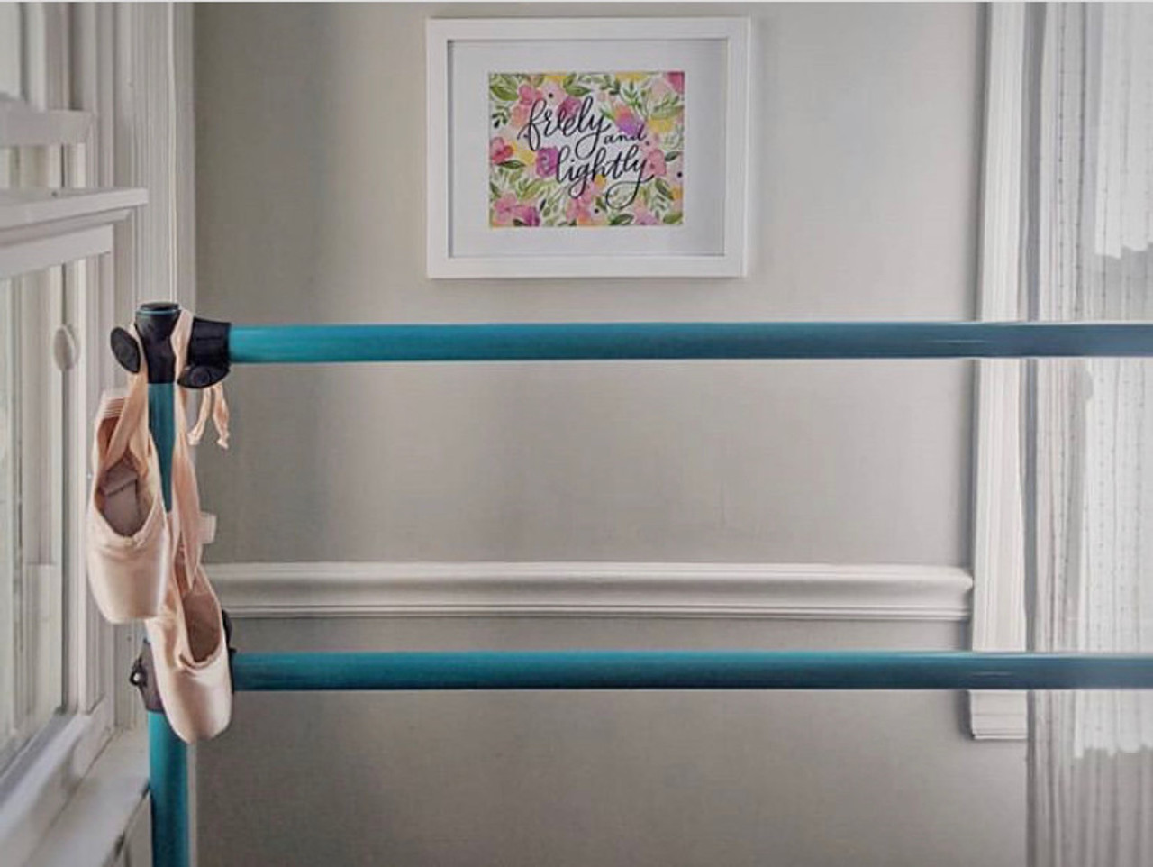 Large freestanding aluminium ballet barre