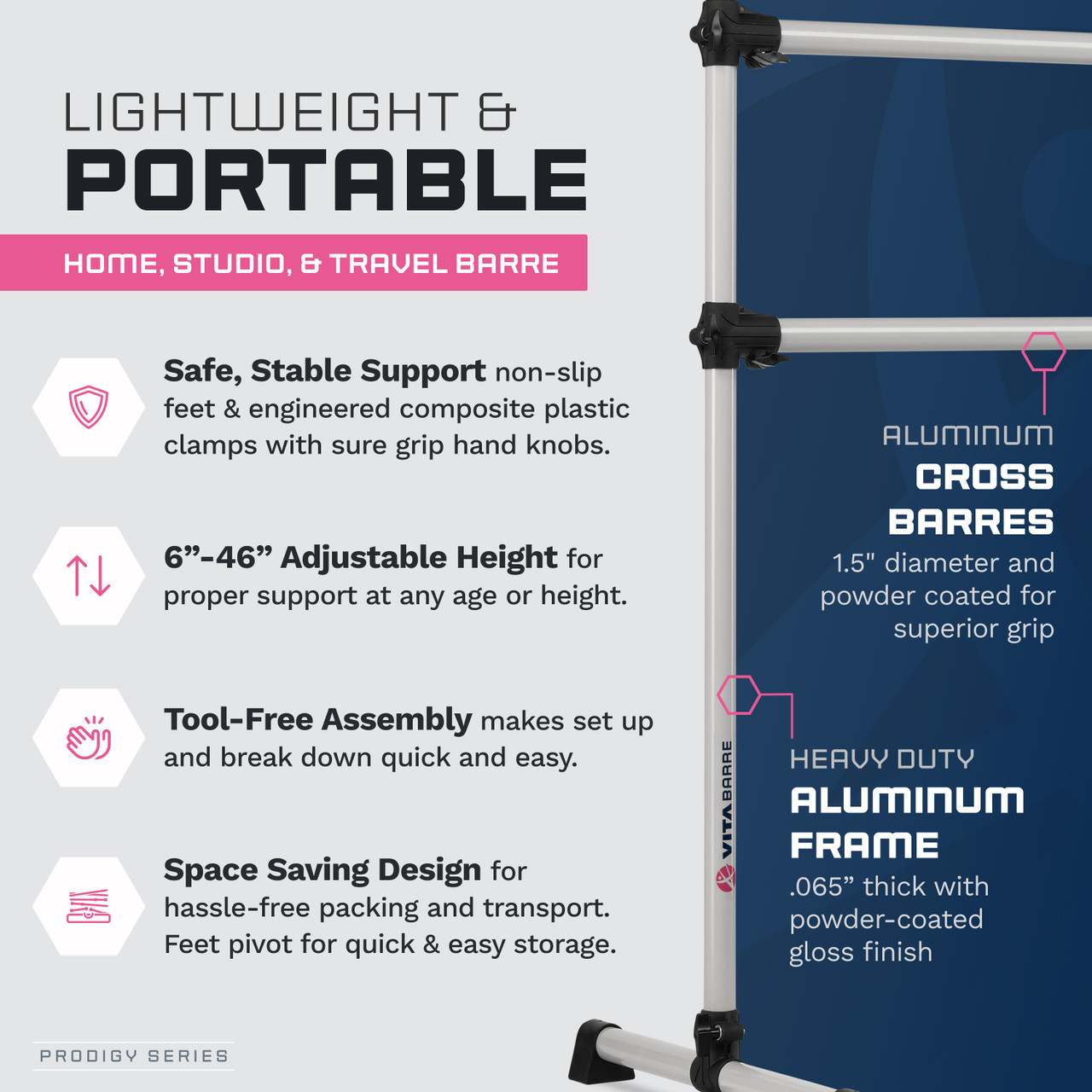 Ballet Barre | Portable Ballet Barres | Fitness Barre | Double Barre