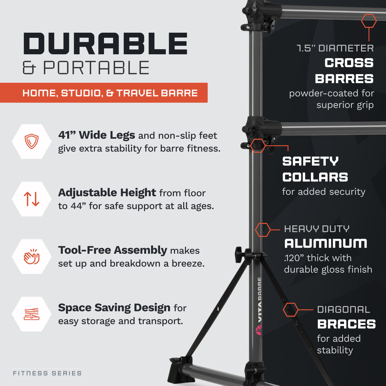 Portable Ballet Barre | Freestanding Ballet Barre | Barres for Fitness