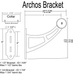 Archos Wall Mount Ballet Barre Brackets