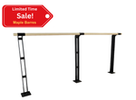 TITANIA - Single Bar Floor Mount Barre System (wood) - For Ballet/Dance & Barre Fitness
