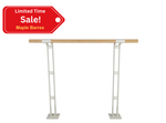 TITANIA - Single Bar Floor Mount Barre System (wood) - For Ballet/Dance & Barre Fitness