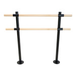 AURORA - Double Bar Floor Mount Barre System (wood) - For Ballet-Dance Only