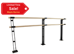 TITANIA - Double Bar Floor Mount Barre System (wood) - For Ballet/Dance & Barre Fitness
