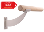 Crescent - Open Saddle Wood Single Bar Wall Mount Ballet Barre System (Fixed Height)