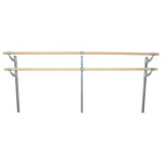 Adjustable Wood Double Bar Wall Mount Ballet Barre System