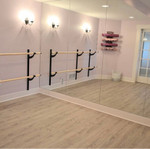 Adjustable Wood Double Bar Wall Mount Ballet Barre System