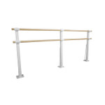 Flexor-  Double Bar Floor Mount Fitness Barre System (wood) For Barre Fitness