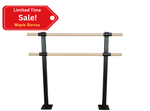 Flexor-  Double Bar Floor Mount Fitness Barre System (wood) For Barre Fitness