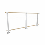 CHALLENGER - Double Bar Floor Mount Fitness Barre System (wood) for Barre Fitness