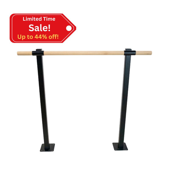 GISELLE - Single Bar Floor Mount Ballet Barre System (wood) For Ballet/Dance Only