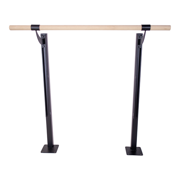 JULIET - Single Bar ADJUSTABLE Floor Mount Ballet Barre System (wood) For Ballet/Dance Only