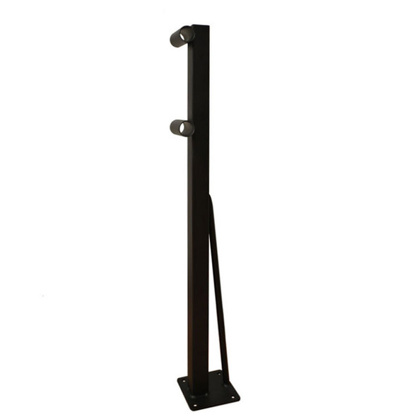 FLEXOR - Fixed Height Double Bar Floor Mount Stanchion for Fitness