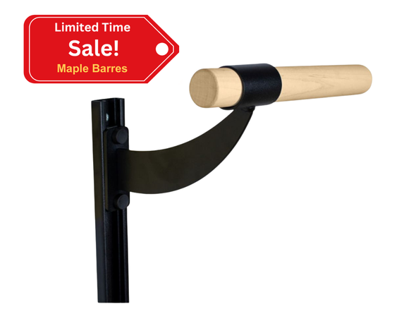 Adjustable Wood Single Bar Wall Mount Ballet Barre System