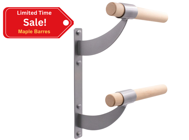Odette Double Wall Mount Barre & Bracket Systems (Wood)