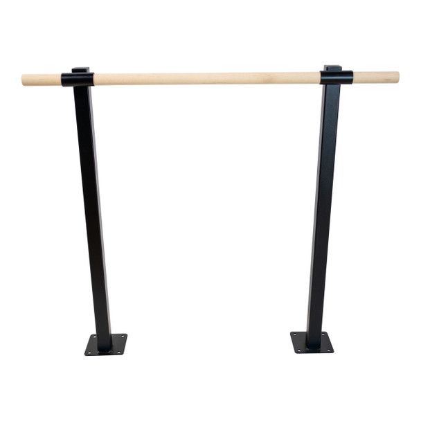 FLEXOR - Single Bar Floor Mount Fitness Barre System (wood) - For Barre Fitness