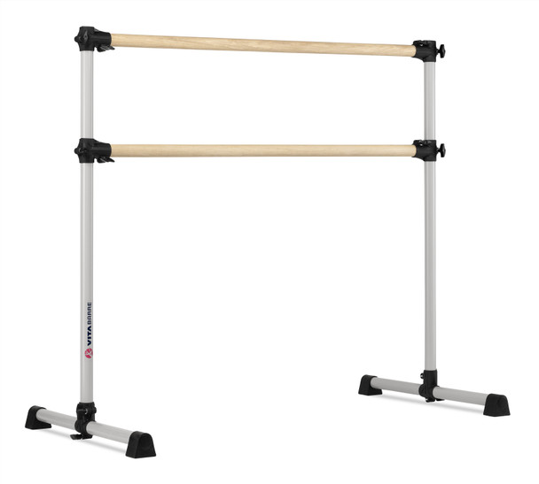 Prodigy Series: Traditional Wood Double Bar Freestanding Ballet Barre