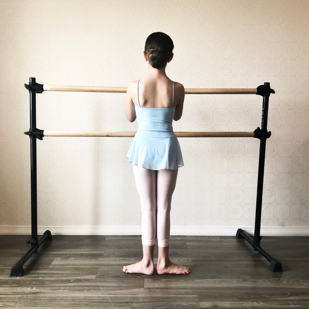 Prodigy Series: ASH Wood Double Bar Freestanding Ballet Barre