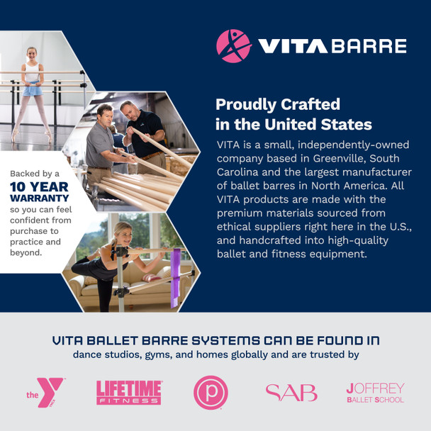 Professional Series: Ash Wood Double Bar Freestanding Ballet Barre Professional Series: Ash Wood Double Bar Freestanding Ballet Barre