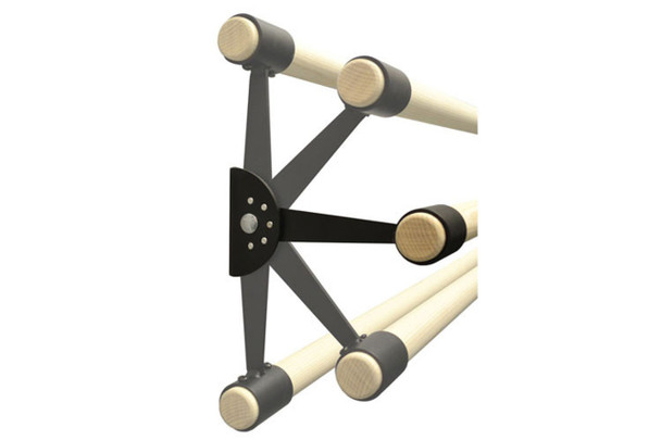 Wood Hinged Wall Mount Ballet Barre System