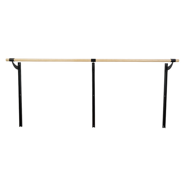 Adjustable Wood Single Bar Wall Mount Ballet Barre System