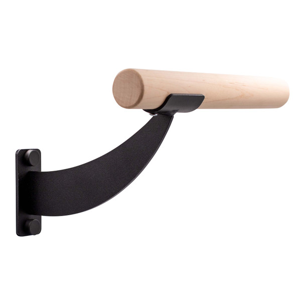Crescent - Open Saddle Wood Single Bar Wall Mount Ballet Barre System (Fixed Height)