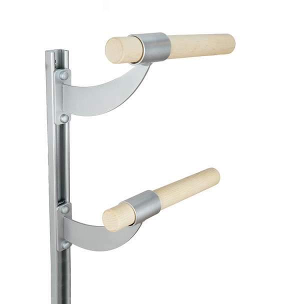 Adjustable Wood Double Bar Wall Mount Ballet Barre System