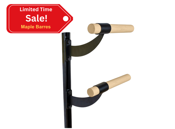 Adjustable Wood Double Bar Wall Mount Ballet Barre System