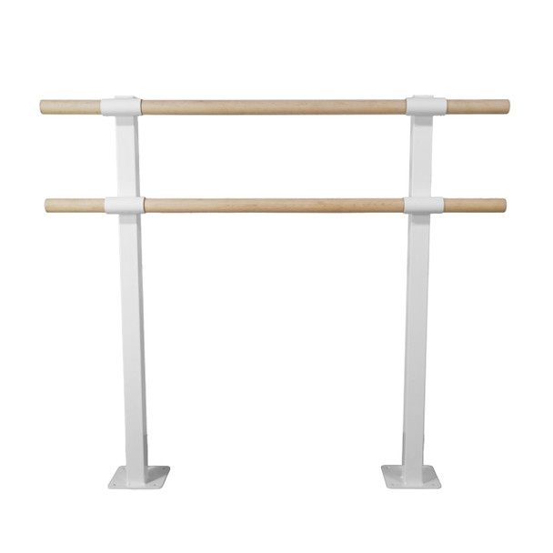Flexor-  Double Bar Floor Mount Fitness Barre System (wood) For Barre Fitness
