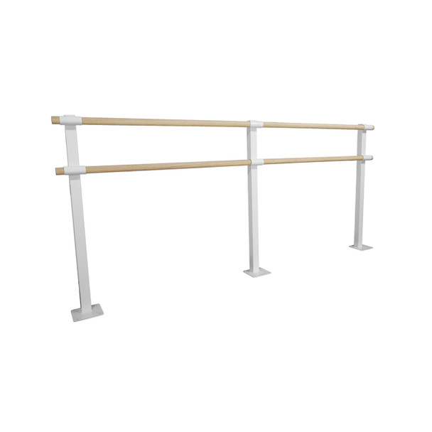 GISELLE - Double Bar Floor Mount Ballet Barre System (wood) For Ballet/Dance Only