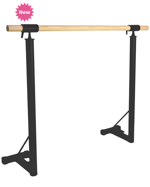PRESTO - 39" Removable Single Bar Floor Mount Barre System (Wood) for Barre Fitness