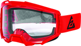 Answer Apex 1 Goggles Red/Black - Adult Powersports Goggles with Anti-Fog and Anti-Scratch Lens