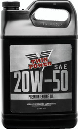 Twin Power 20W50 Premium Engine Oil for American V-Twin Motorcycles - Part No. 539008