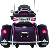 Kuryakyn Rear Mud Flaps for Trikes with Chrome Trim - Fits Harley Davidson Tri Glide Ultra Classic and Street Glide Models