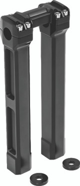 Kuryakyn 12-inch Billet Handlebar Risers in Black for Harley-Davidson