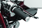 Kuryakyn Hex Grips Throttle-By-Wire Chrome – Ergonomic Powersports Hand Grips with Cushioned Comfort and Replaceable End Caps