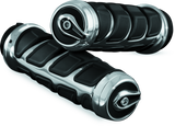 Kuryakyn Kinetic Grips Dual Cable Chrome – Advanced Vibration-Isolating Powersports Handlebar Grips