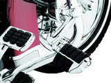 Kuryakyn Longhorn Offset Dually ISO Pegs with 1-1/4 inch Clamp Chrome - Comfortable Highway Footrests for Powersports