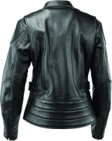 Kuryakyn River Road Race Leather Jacket for Women - Black, Size Small