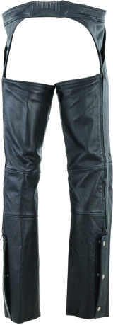 Kuryakyn River Road Plains Leather Chaps – Black, Large