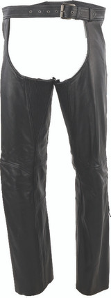 Medium weight chaps with leather facing and fixed nylon mesh lining. Designed for a snug, yet comfortable feel, the Plains Chaps feature powerstretch gussets on the inner top thigh and center back, as well as a zippered outseam with snap closure a...
