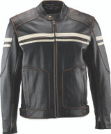 Kuryakyn Leather by River Road Hoodlum Vintage Leather Jacket – Black, 3XL