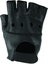 Kuryakyn Leather By River Road Hollister Shorty Gloves 3XL - All-Leather Design with Padded Palms and Perforated Finger Backs