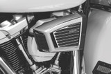 Kuryakyn Classic Faceplate for Hypercharger ES Black & Chrome – Interchangeable Retro Finned Design