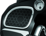 Kuryakyn Tri-Line Speaker Accents for Harley Davidson Road Glide - Chrome