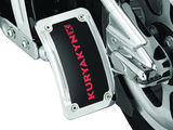 Kuryakyn Lighted Curved Vertical Side Mount License Plate Holder - Custom Design with LED Lighting